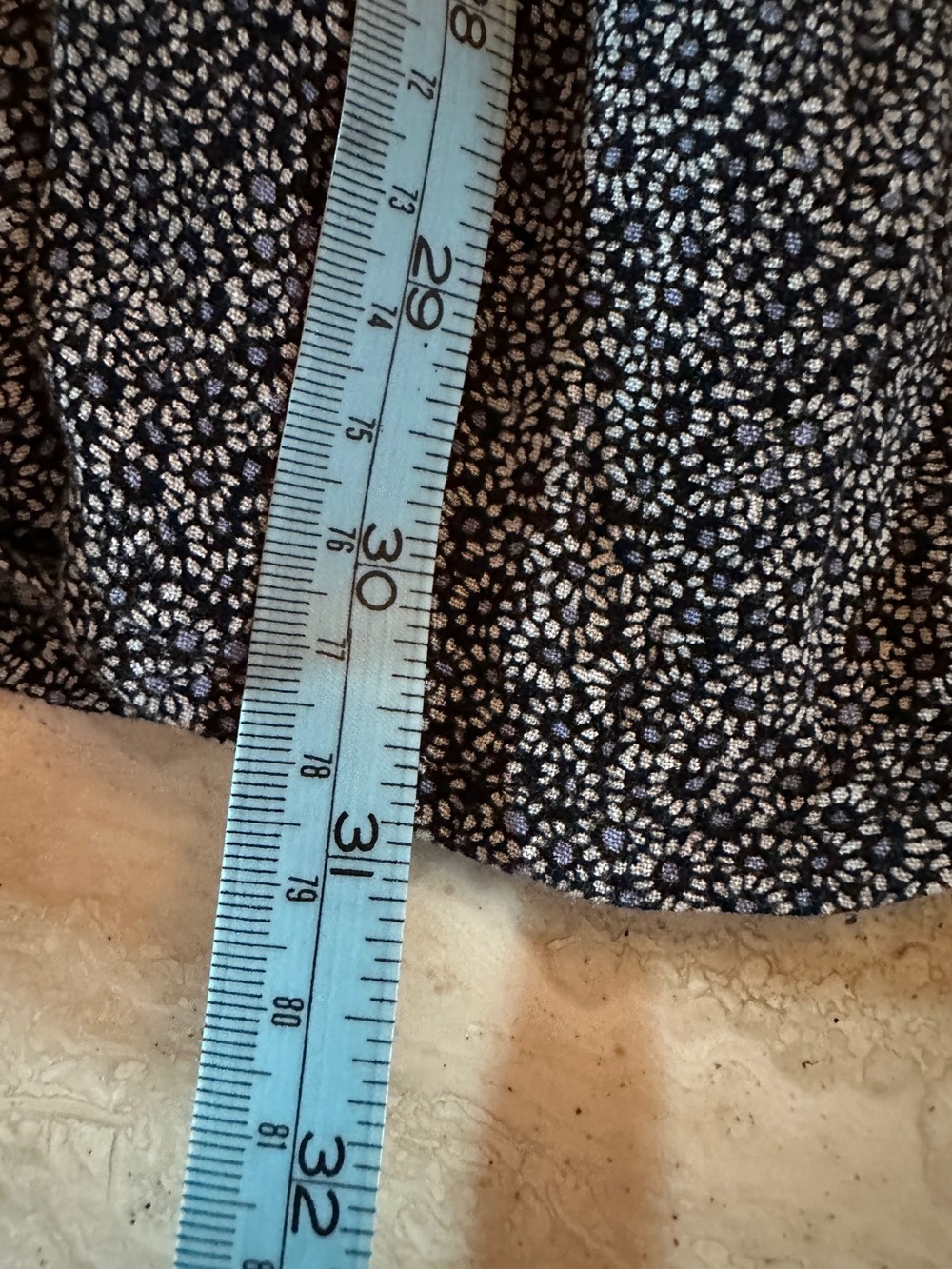 Abercrombie & Fitch Navy and Gray Floral Button-Front Dress - Picture 7 of 10